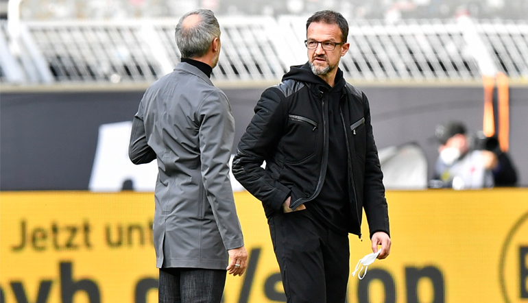 Bobic an der Seite des ehemaligen Frankfurter Trainers Adi Hütter