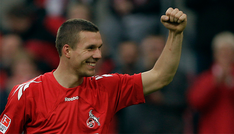 Poldi im Trikot des 1.FC Köln