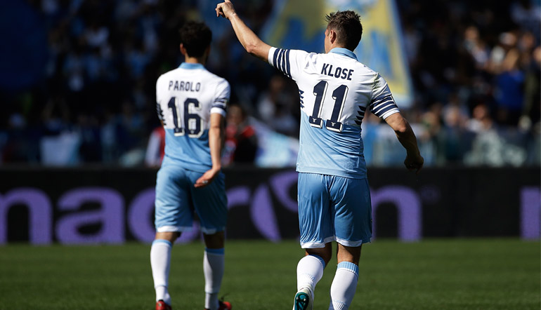 Klose beim Torjubel für Lazio Rom