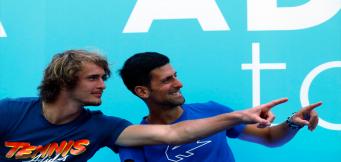 Alexander Zverev und Novak Djokovic