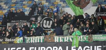 Wolfsburg Fans in der Europa League.