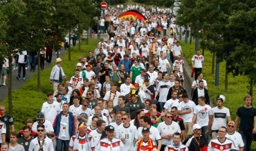 Fanmeile in Deutschland.